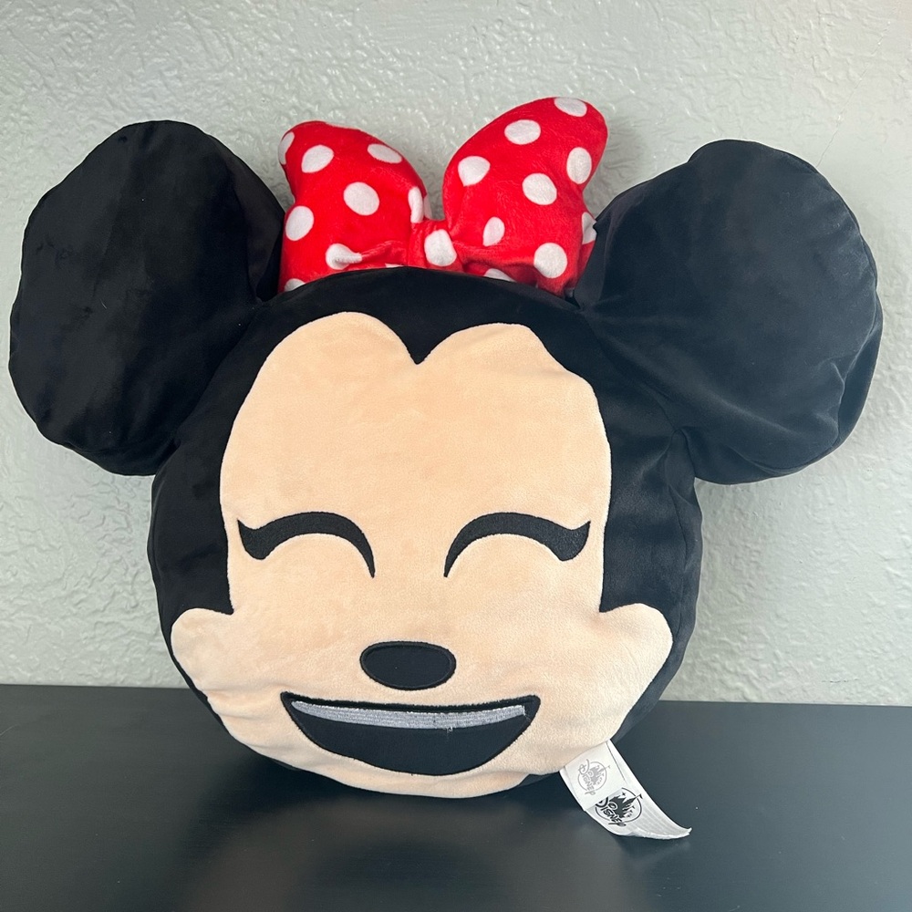 Disney Parks Minnie Mouse Emoji Plush Throw Pillow - Picture 2 of 4